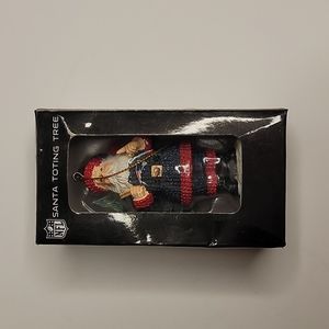 New England Patriots Santa Ornament Football NFL